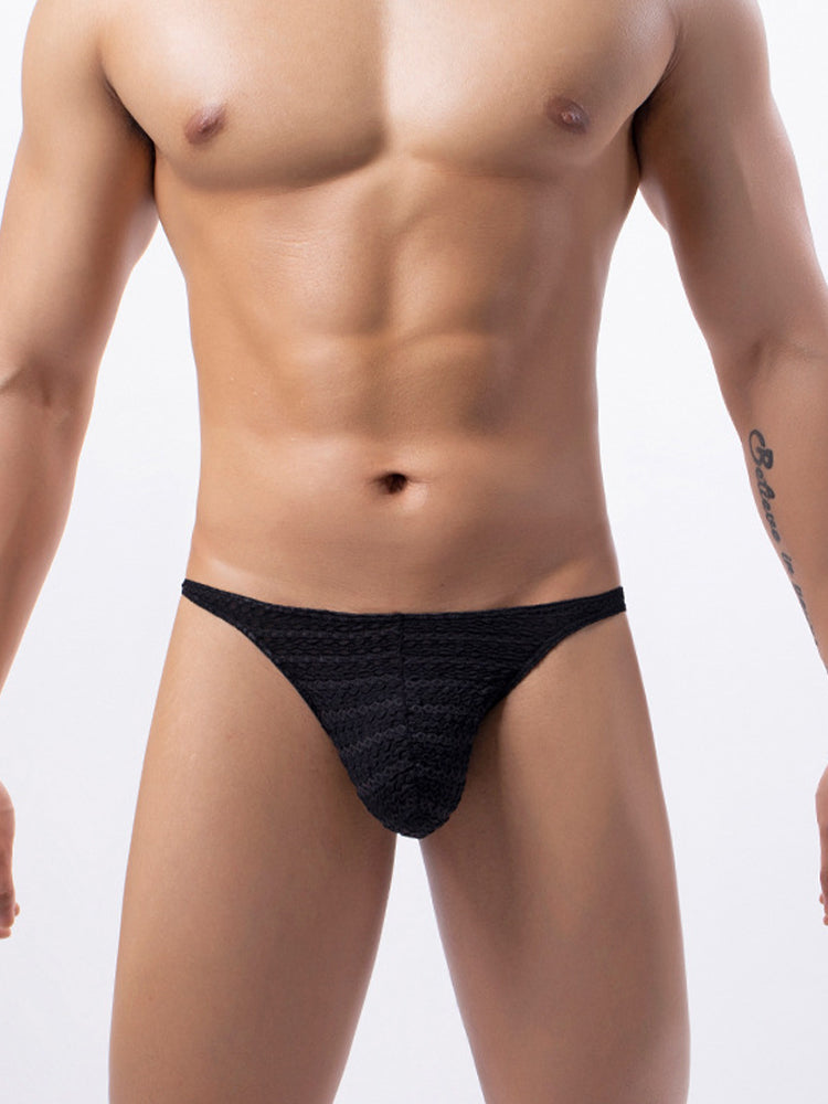 3-pack Men's Low-rise Sexy Mesh Lace Briefs