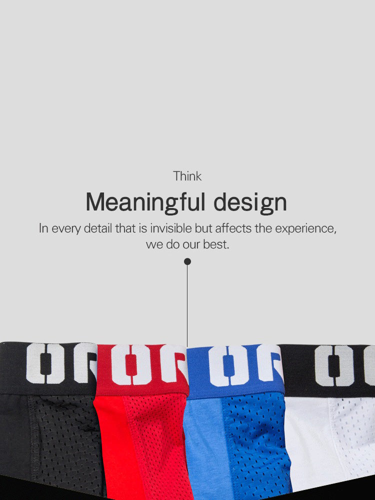 2 Pack Men's Sexy Transparent Seamless Mesh Solid Color Breathable Trunks & Bikini