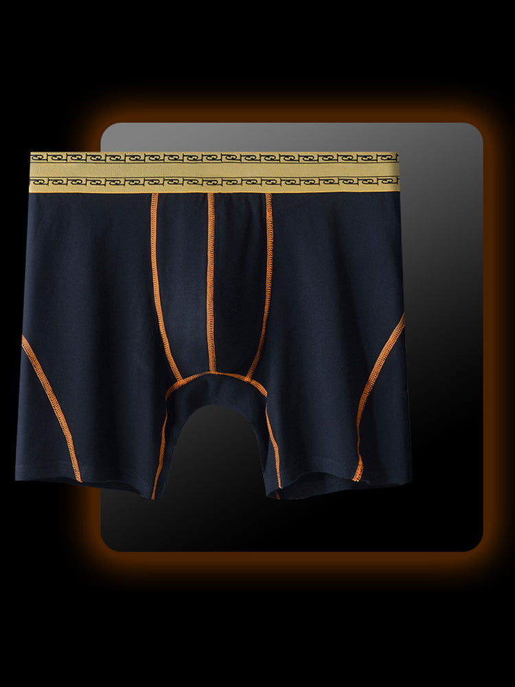 2 Pack Men's Pure Cotton Anti-Chafing Breathable Sports Boxer Briefs