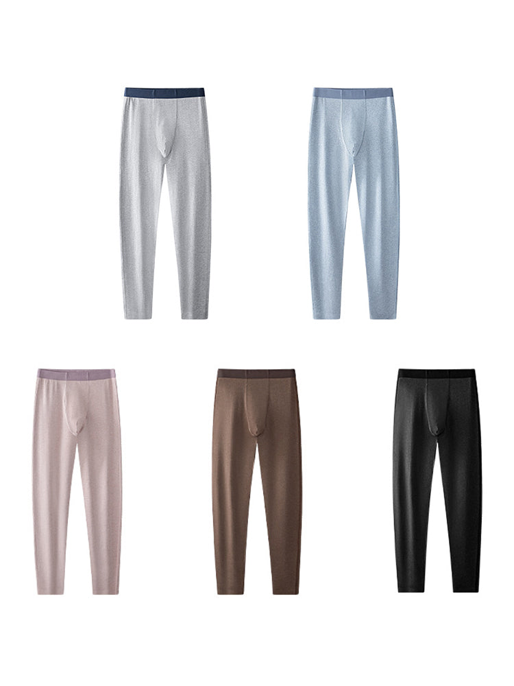 Seamless 2-in-1 Colored Cotton Men's Thermal Bottoms