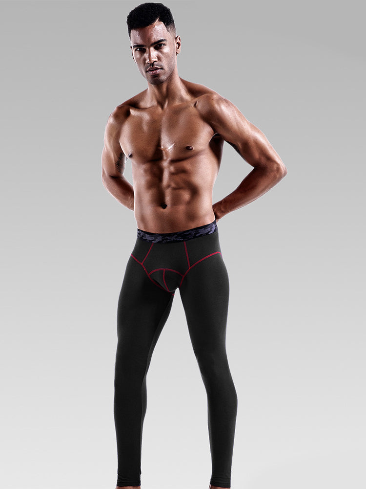 Men's Autumn Johns Underwear 2 in 1 Design Warm Polyester Tights