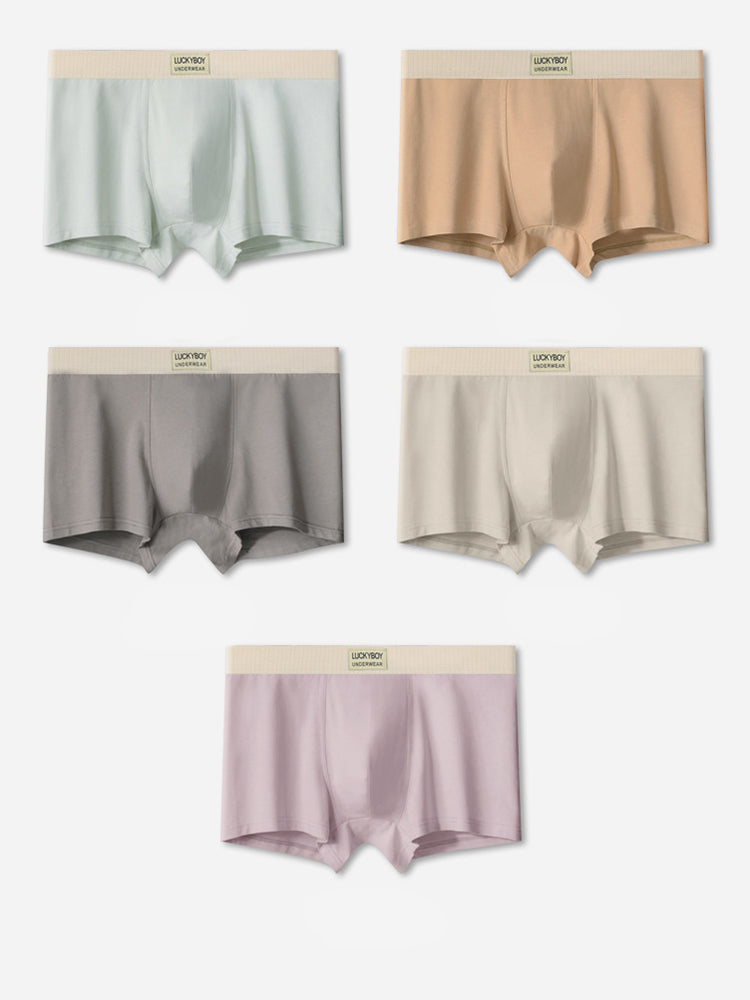 3 Pack Men's Cotton Mid-Rise Breathable Sports Tights Men's Boxer Briefs