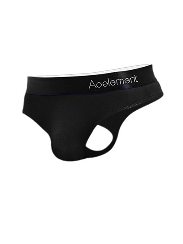 4 Pack Men's Low-Rise Stretchy U-Pouch Thongs