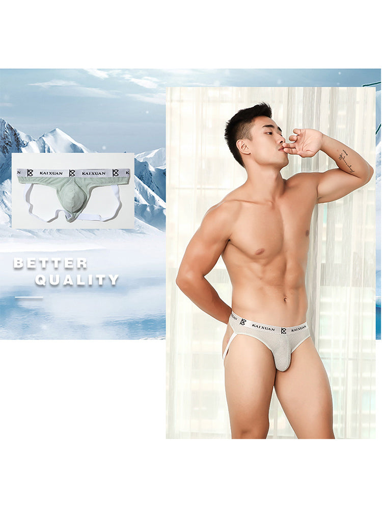 3 Pack Men's Soft Elastic Comfortable Breathable Low Waist Sexy Thong