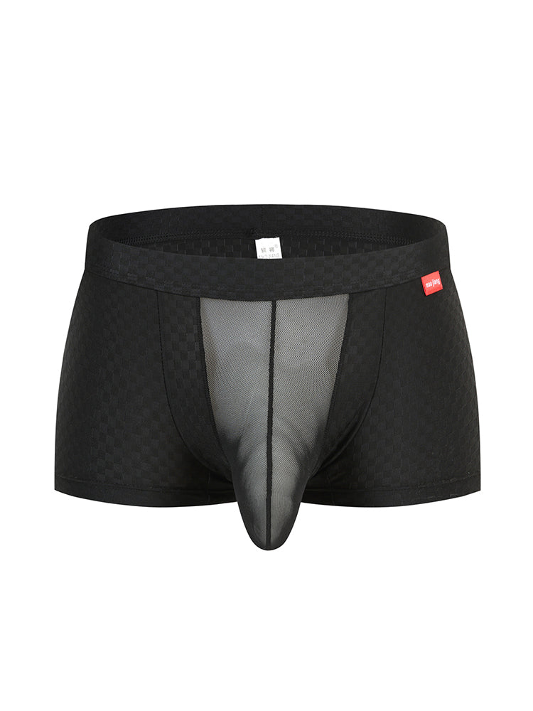 2 Pack Men's U-Pouch Ice Silk Sexy Trunks