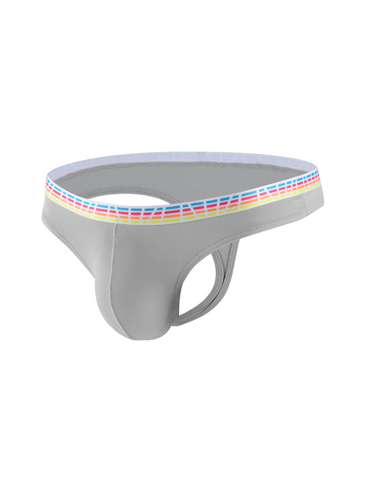 3 Pack Men's Ice Silk Middle-Rise Summer Thongs