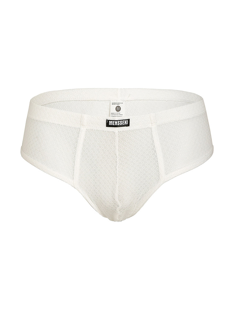 2 Pack Men's Low-Rise Lace Semi-Transparent Trunks