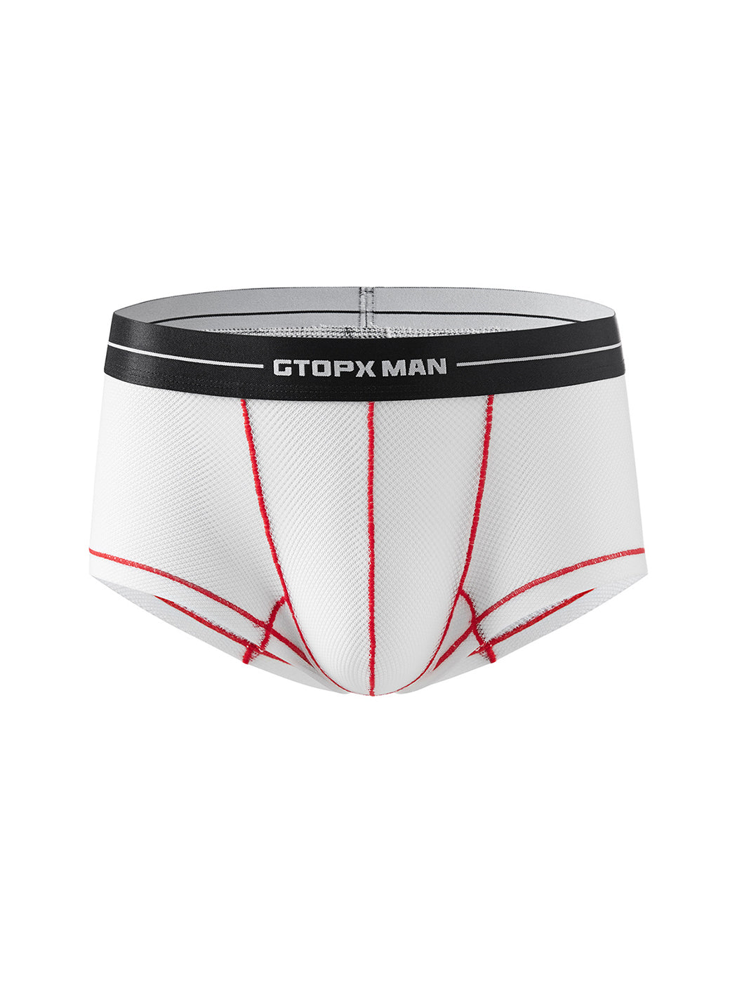 2 Pack Men's Sexy Low-rise Transparent Mesh Trunks