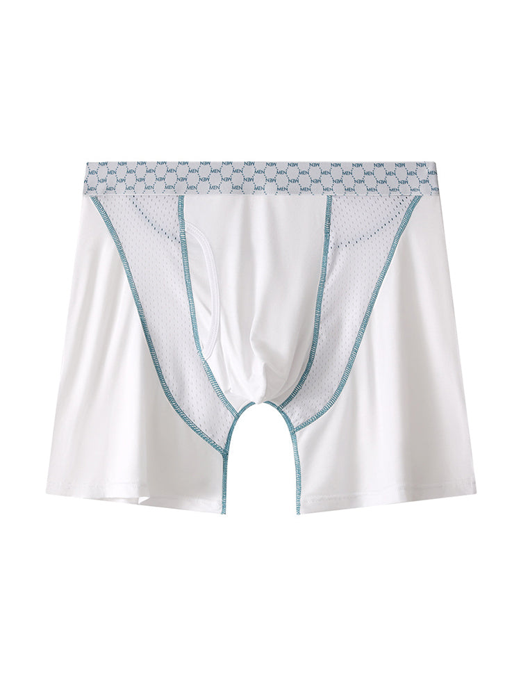 2 Pack Men's Nylon Breathable Sports Anti-Chafing Casual Business Boxer Briefs