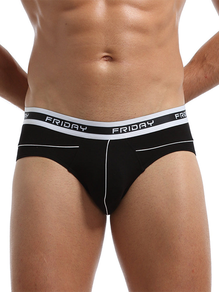 3 Pack Men's Comfortable Sporty Breathable Low-Waist Sexy Briefs