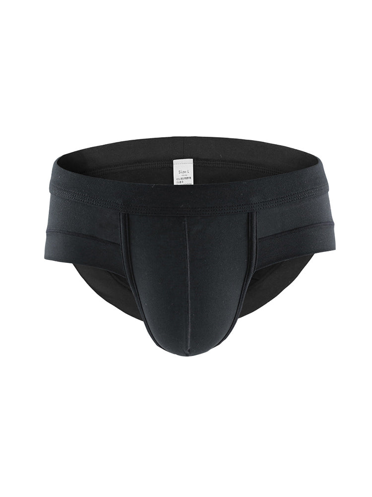 4 Pack Men's Solid Breathable Anti-Pinch Briefs