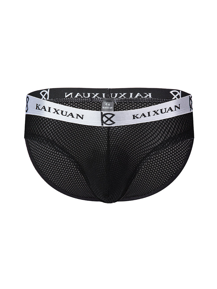 3 Pack Men's Soft Skin-Friendly Ice Silk Thin Low-Rise Briefs