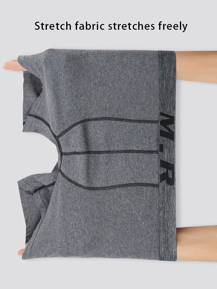 4 Pack Men's Comfortable Cotton Anti-Chafing High Elasticity Sports Boxer Briefs