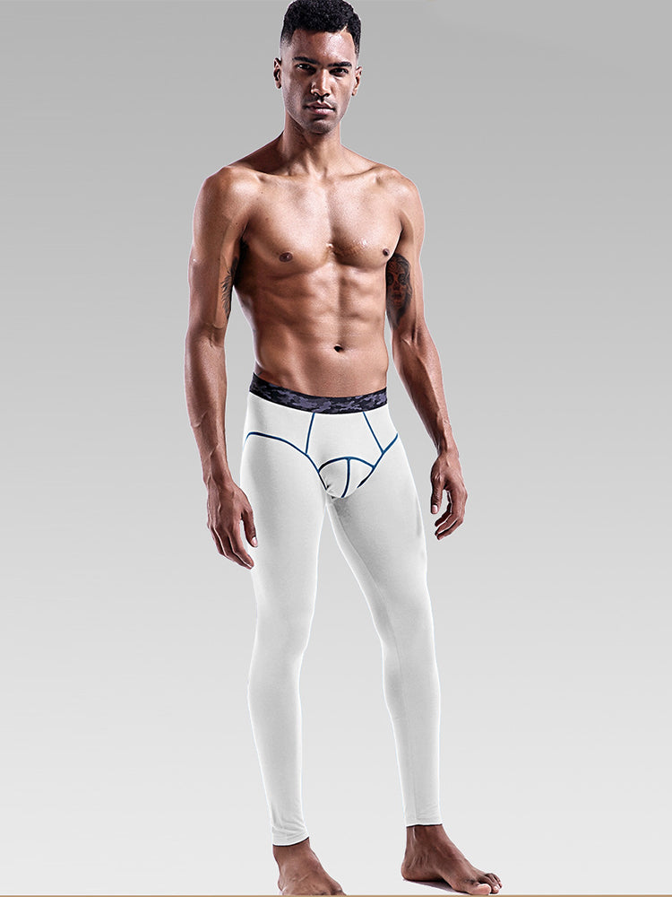 Men's Autumn Johns Underwear 2 in 1 Design Warm Polyester Tights