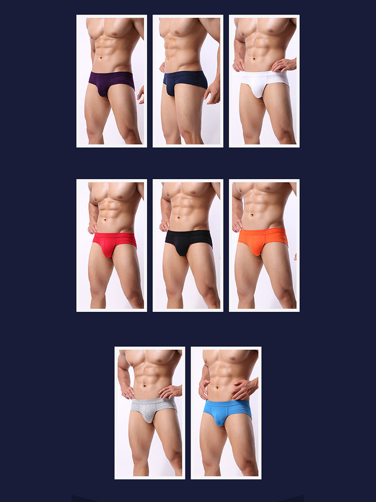 4 Pack Men's Solid Breathable Anti-Pinch Briefs