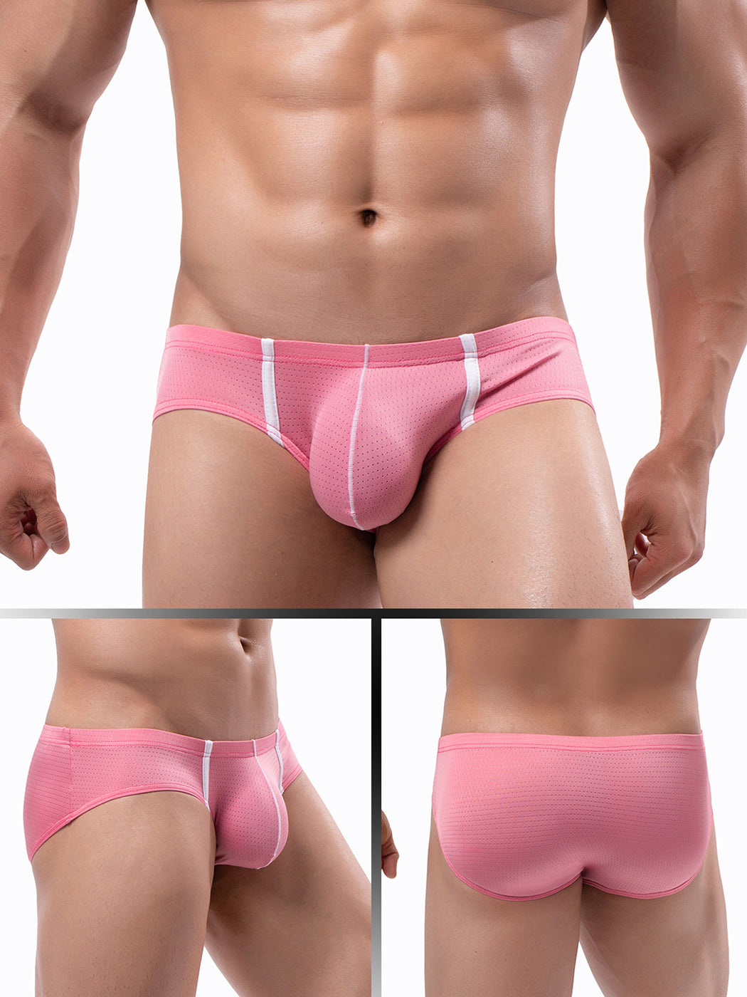 4 Pack Men's Low-rise Breathable Mesh Briefs