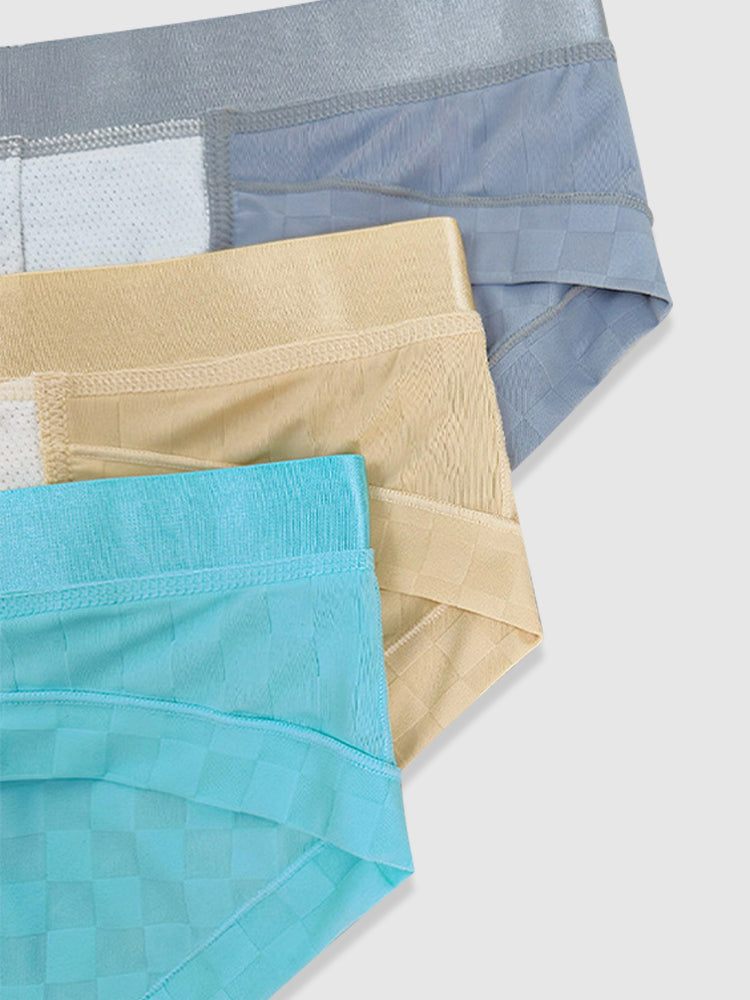 3 Pack Men's Anti-Bacterial Jacquard Briefs