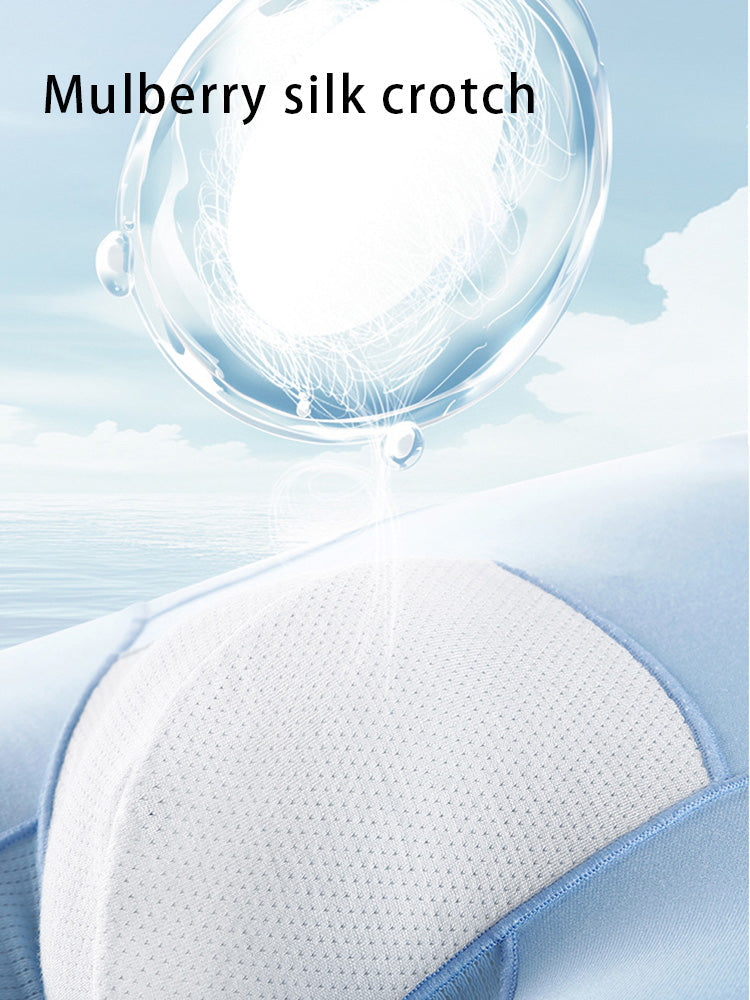 2 Pack Men's  Modal Seamless Antibacterial Anti-Chafing Leg Boxers Briefs & Midway Briefs