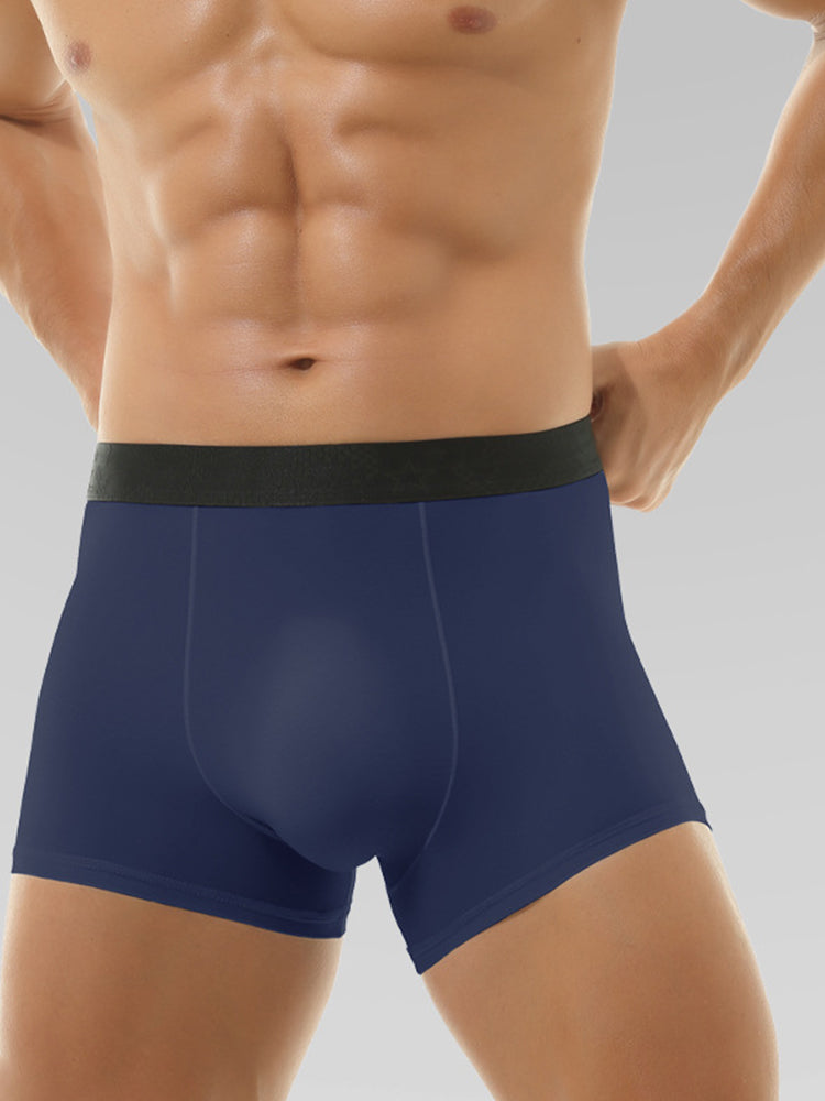 4 Pack Men's Silky Thin Seamless Trunks