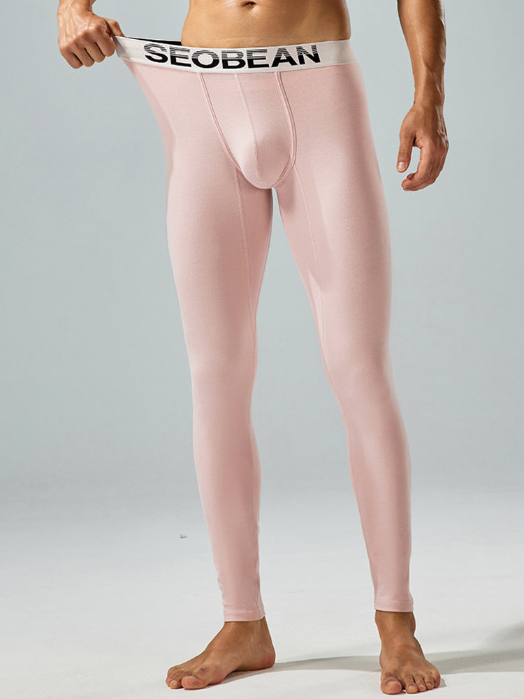 Seobean Men's Thin Autumn and Winter Essential Thermal Underwear Long Pants
