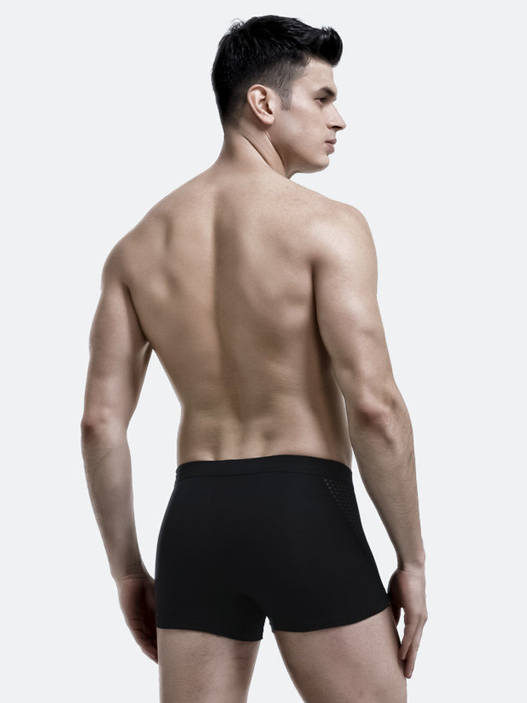 4 Pack Men's Ice Silk Cooling Mesh Trunks