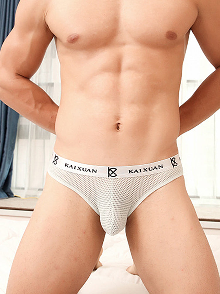 3 Pack Men's Soft Skin-Friendly Ice Silk Thin Low-Rise Briefs