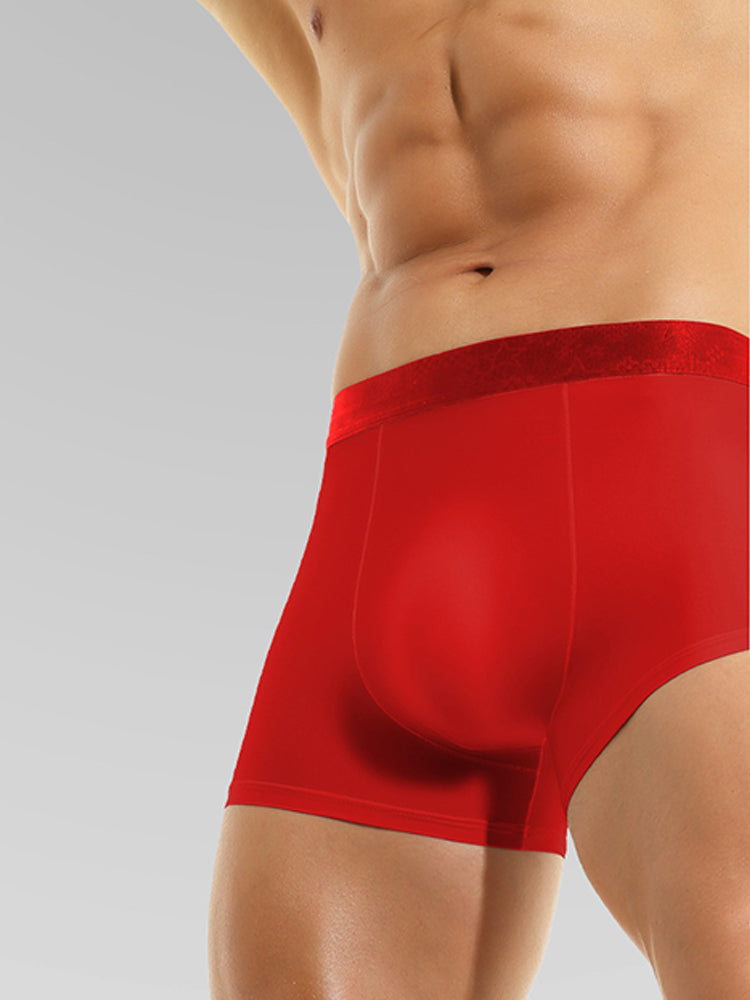 4 Pack Men's Silky Thin Seamless Trunks