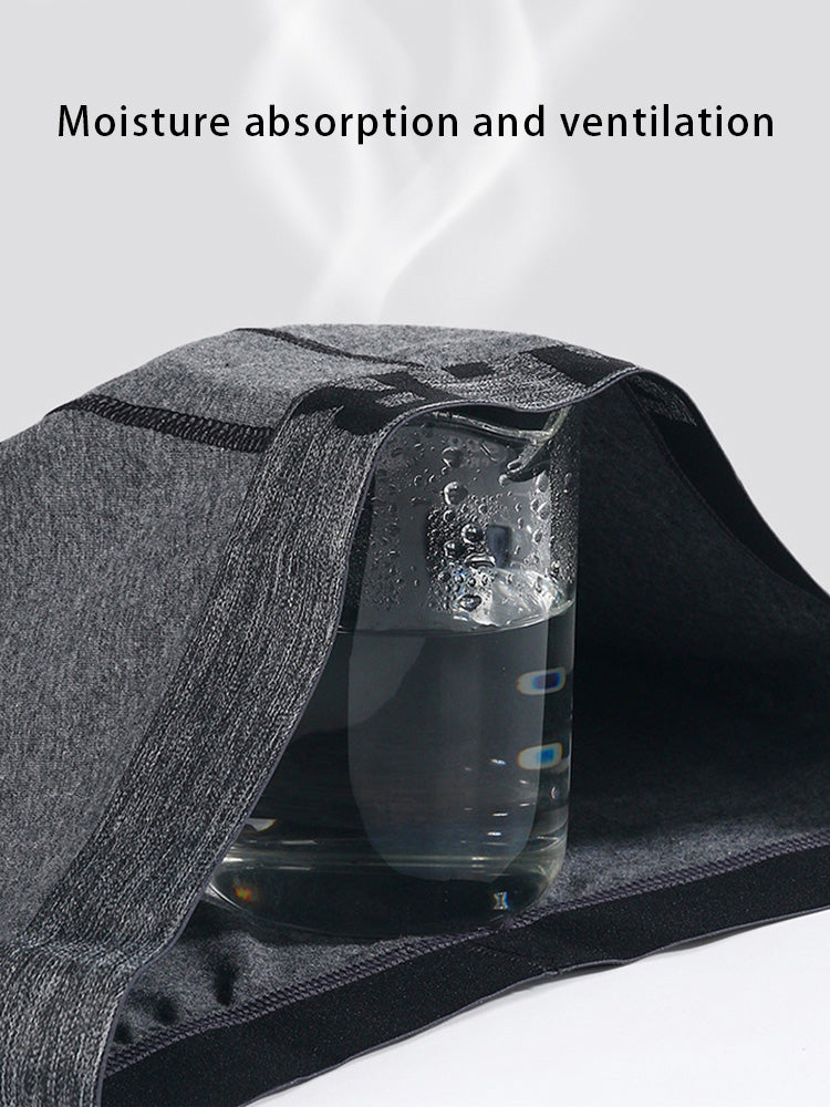 4 Pack Men's Comfortable Cotton Anti-Chafing High Elasticity Sports Boxer Briefs