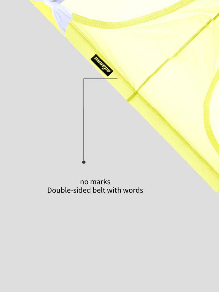 Men's Sexy Translucent Lace-up Briefs with Unfastened U-shaped Large Pouch