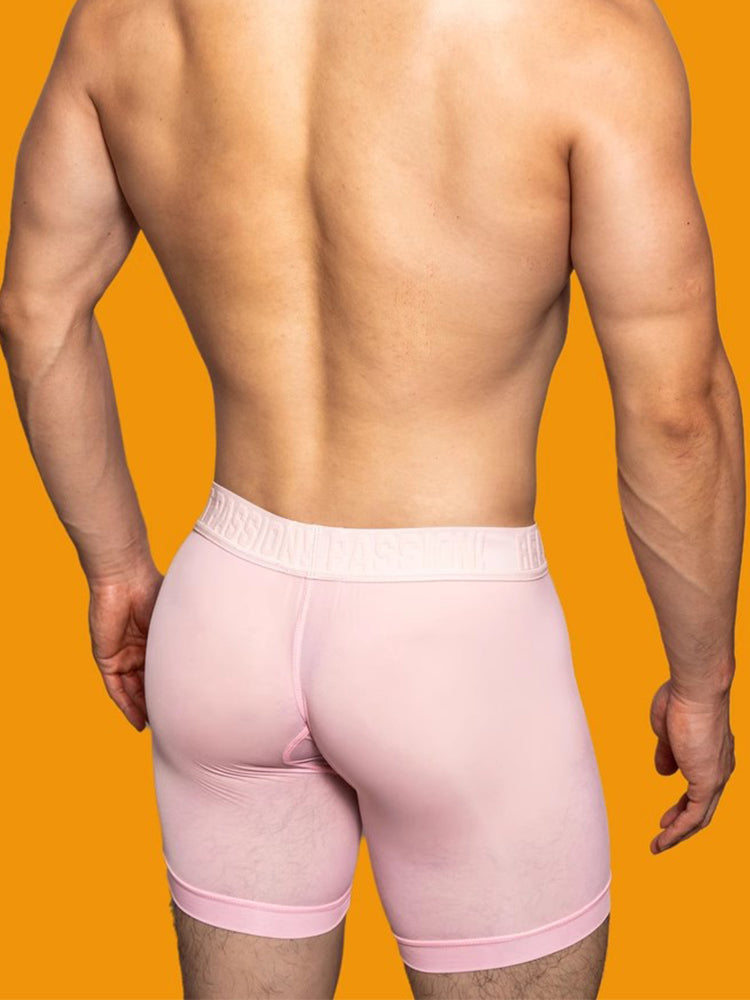 2 Pack Men's Trendy Breathable Ice Silk Boxer Briefs