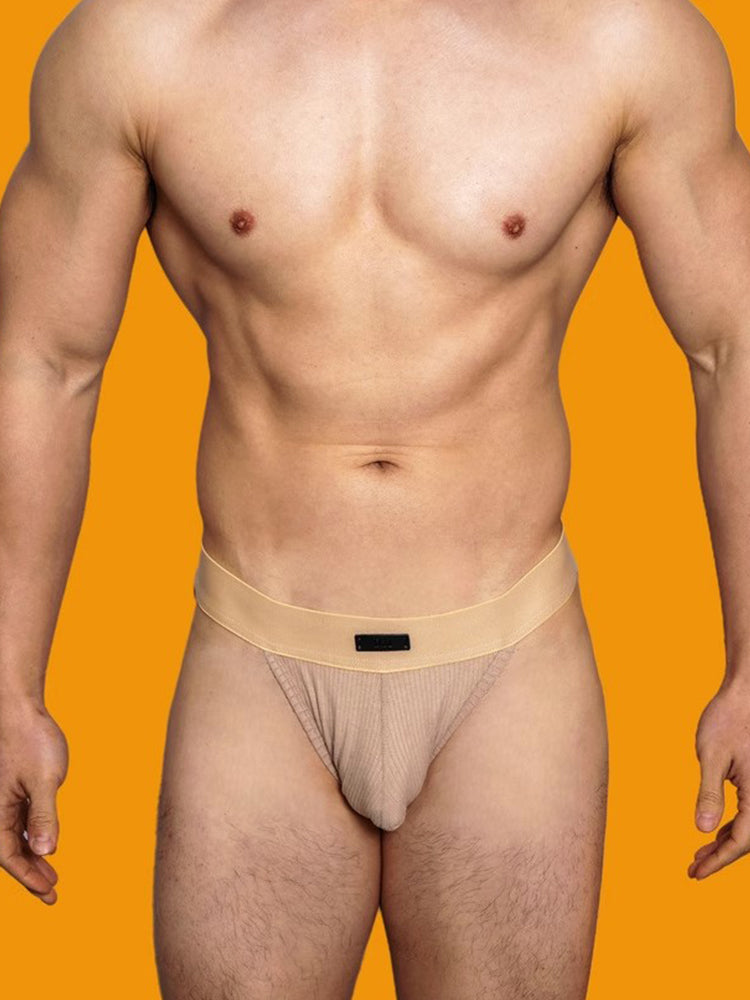 2 Pack Men's Low-rise High-cut Solid Briefs