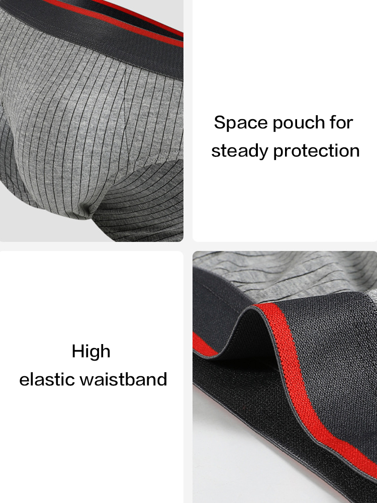 3-pack Men's Antibacterial Pure Cotton Sexy Sports Breathable Underwear