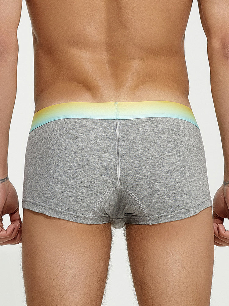 Men's Spliced Waistband U-Pouch Trunks