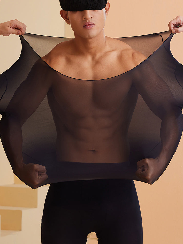 Men's Skin-Friendly Ultra-Thin High-Elastic Anti-Static Thermal Base Layer Tops & Bottoms