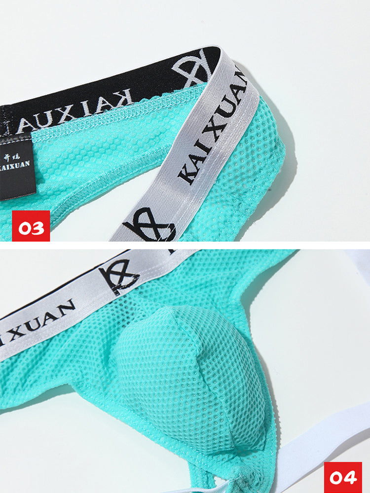 3 Pack Men's Soft Elastic Comfortable Breathable Low Waist Sexy Thong