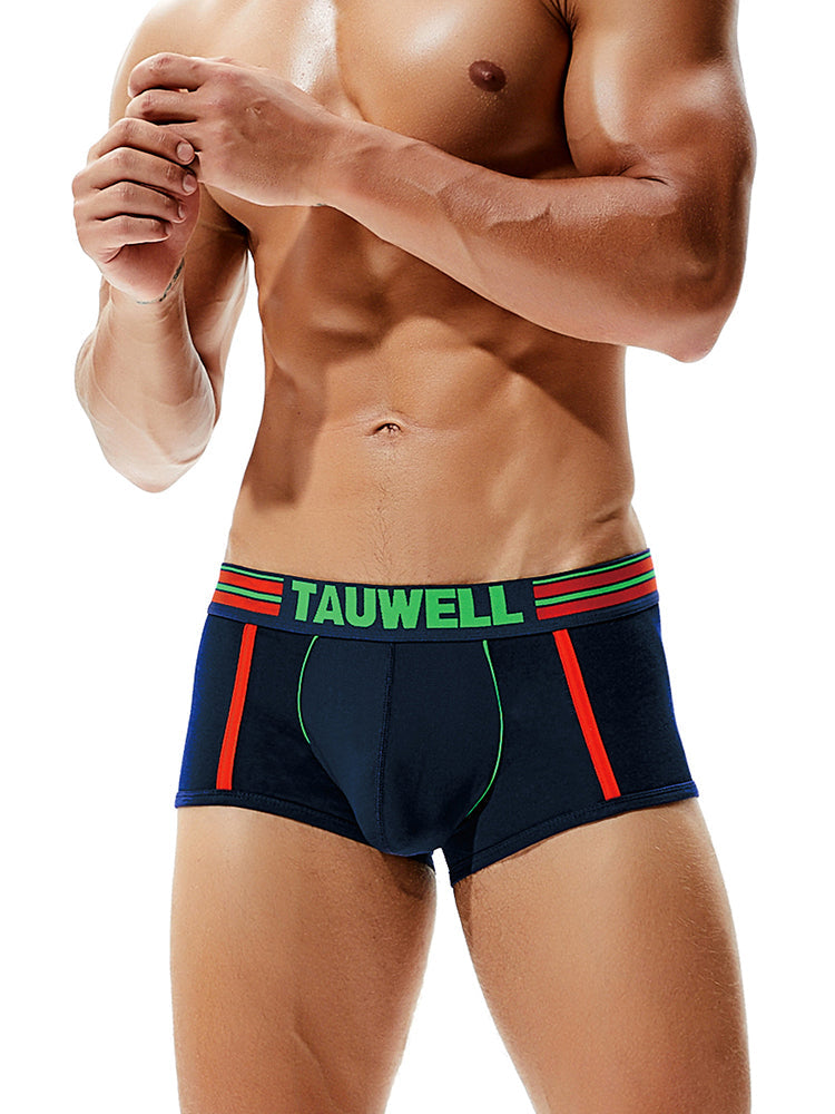 2 Pack Men's Low-Rise Cotton Breathable Trunks Suitable for Sports