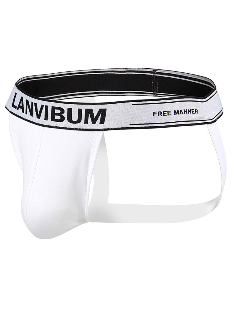 4 Pack Men's Mid-Rise Sexy Comfortable Cotton Jockstrap