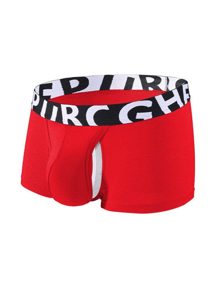 2 Pack Men's Separated Pouch Side Vent Design Trunks