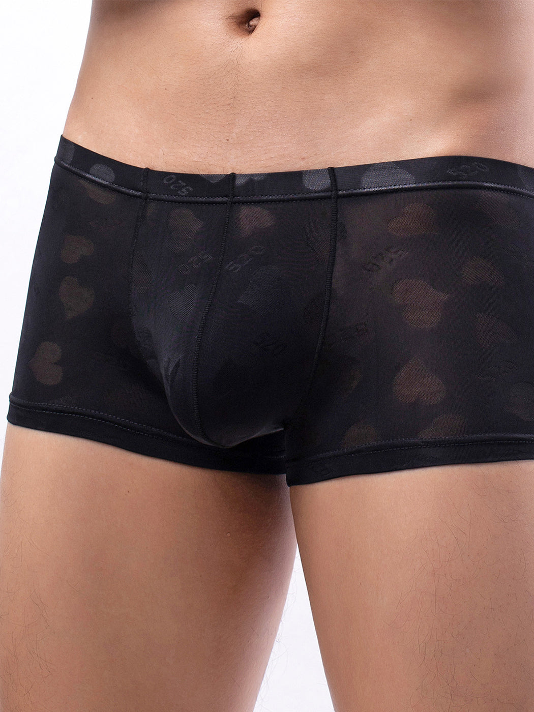 3- Pack Men's Sexy Heart Mesh Trunks