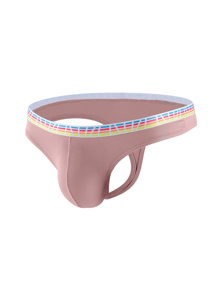 3 Pack Men's Ice Silk Middle-Rise Summer Thongs