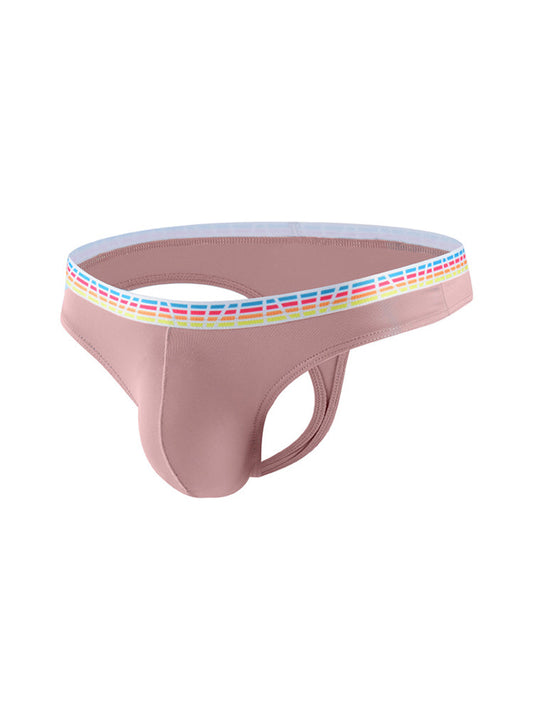 3 Pack Men's Ice Silk Middle-Rise Summer Thongs