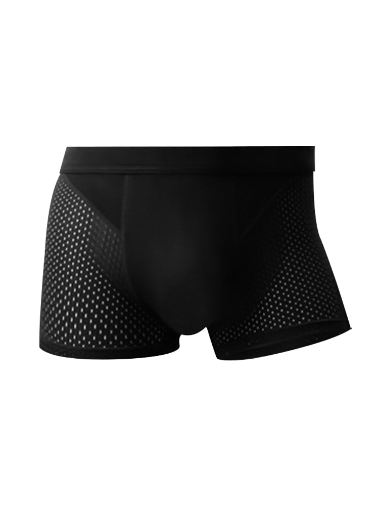 4 Pack Men's Ice Silk Cooling Mesh Trunks