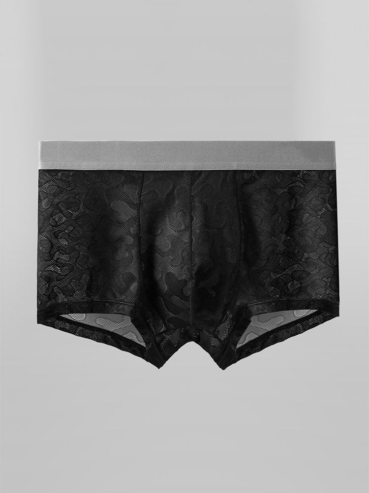 3 Pack Men's Graphene Anti-Bacterial Hollow Lace Ultra-Thin Trunks