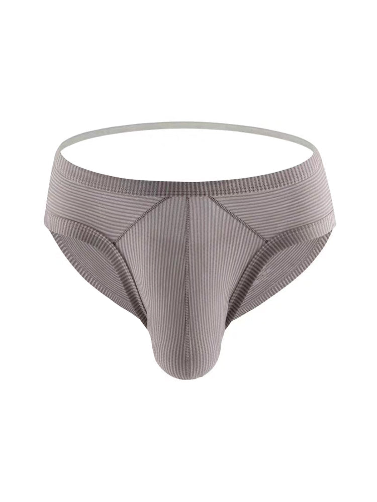 2 Pack Men's Low Rise Back Hollow 3D U-convex Large Pouch T-Back Briefs