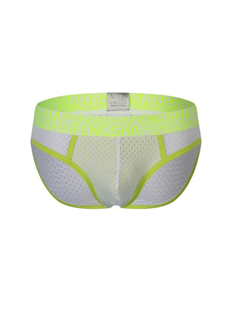2-pack Men's Breathable Mesh Briefs with U-shaped Convex Pockets