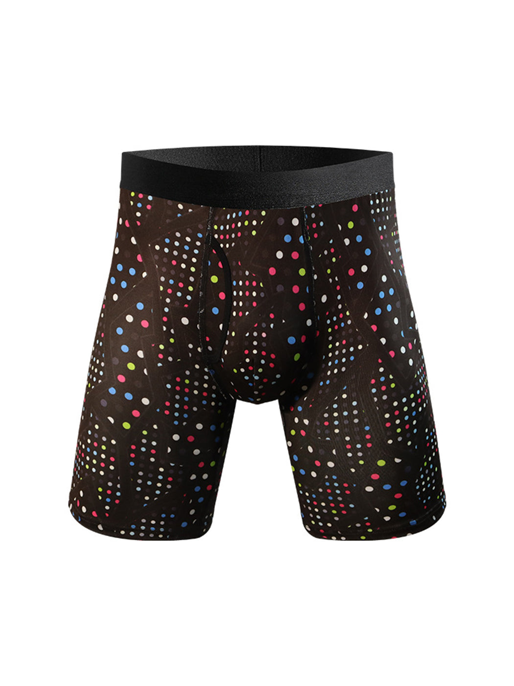 3 Pack Men's Printed Sports Boxer Briefs With Functional Fly