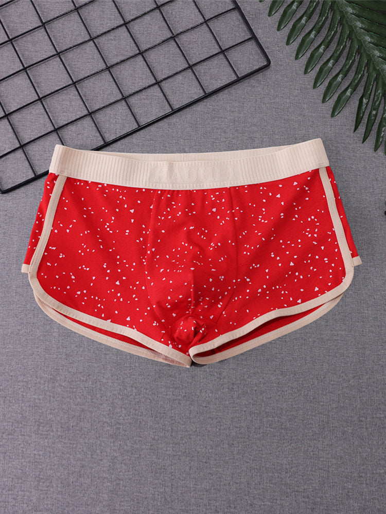 4-pack Men's Starry Sky Pure Cotton Personality Trendy Youth Boxer Briefs