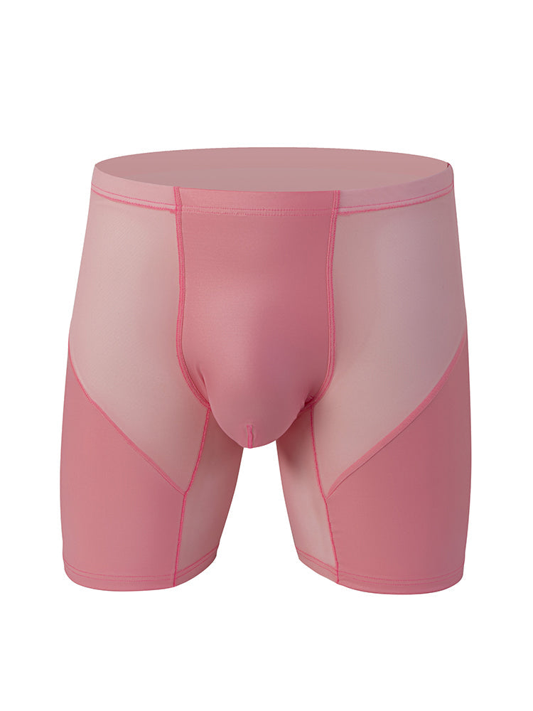 2 Pack Men's Casual Sports Transparent Mesh Midway Briefs