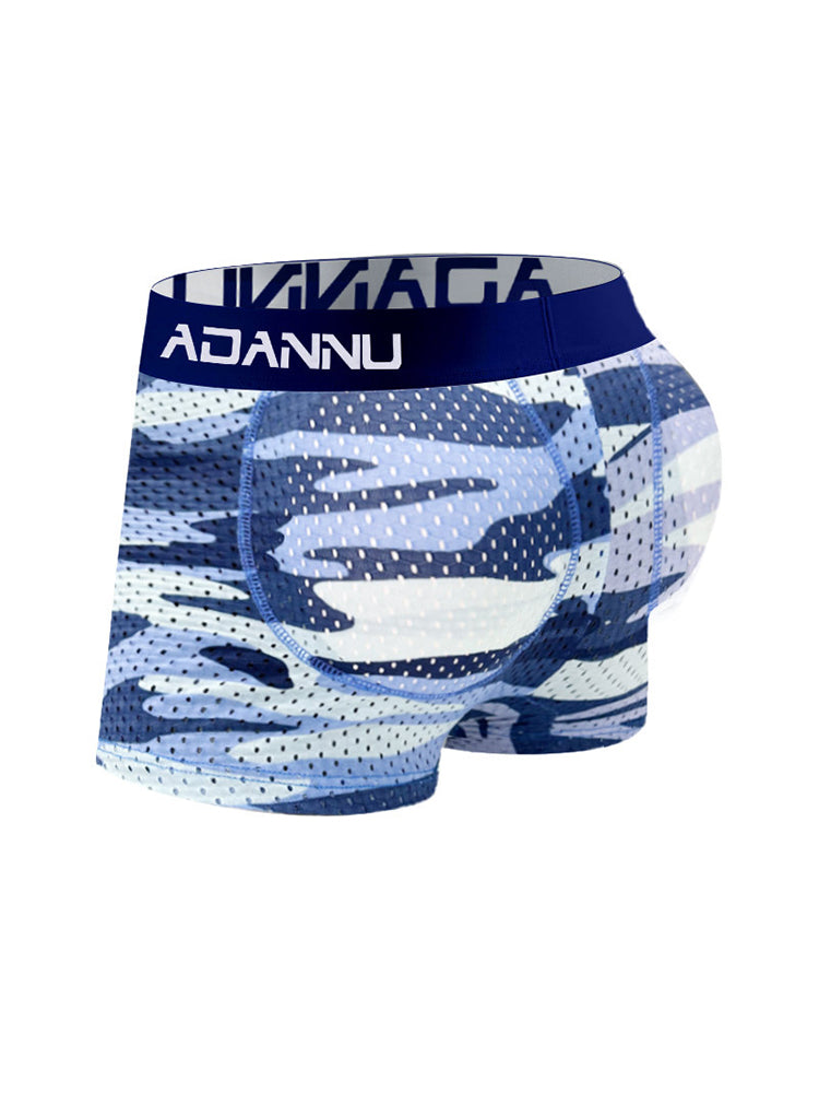 Men's Camouflage Removable Hip Pad Boxer Briefs