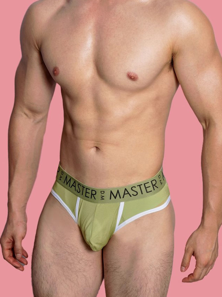 3 Pack Men's High Elasticity Quick-Dry Gun Egg Separation Wide Waist Briefs